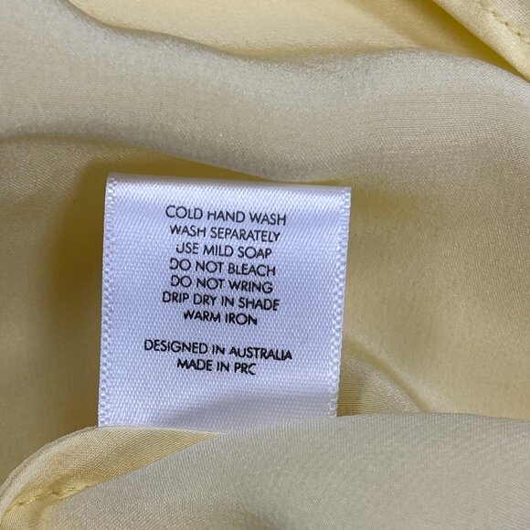 Ginia RTW 100% Silk Rumi Cami in Lemon, Size Small - NWT - Picture 5 of 5